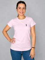 camiseta baby long missionária ADM rosa bebê