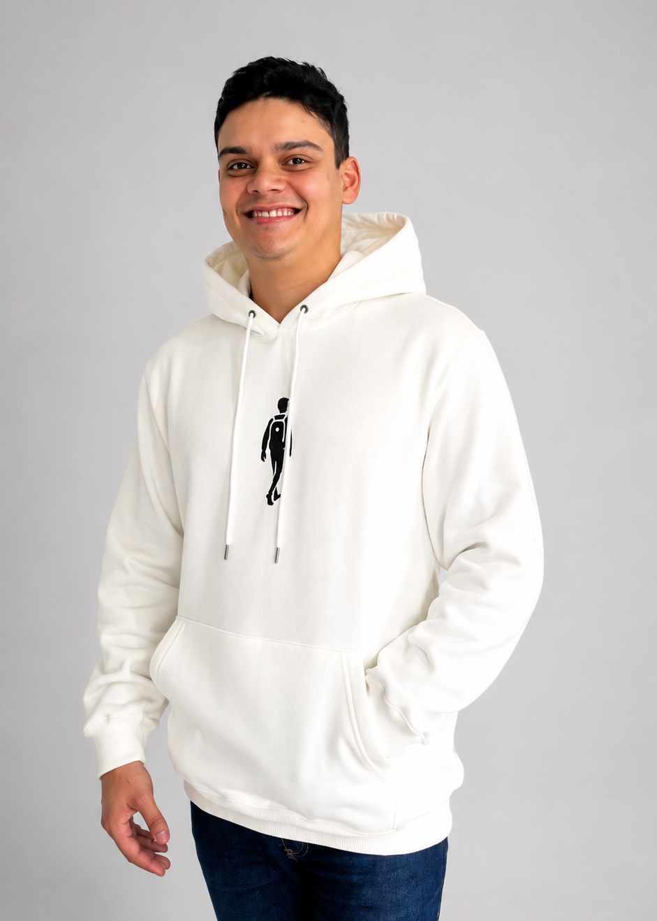 Moletom Canguru ADM Off White Masculino