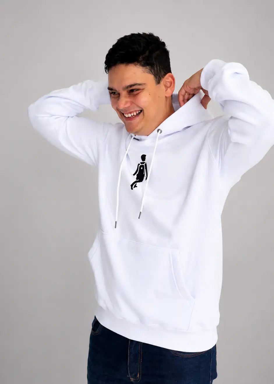 Moletom Canguru ADM Branco Masculino