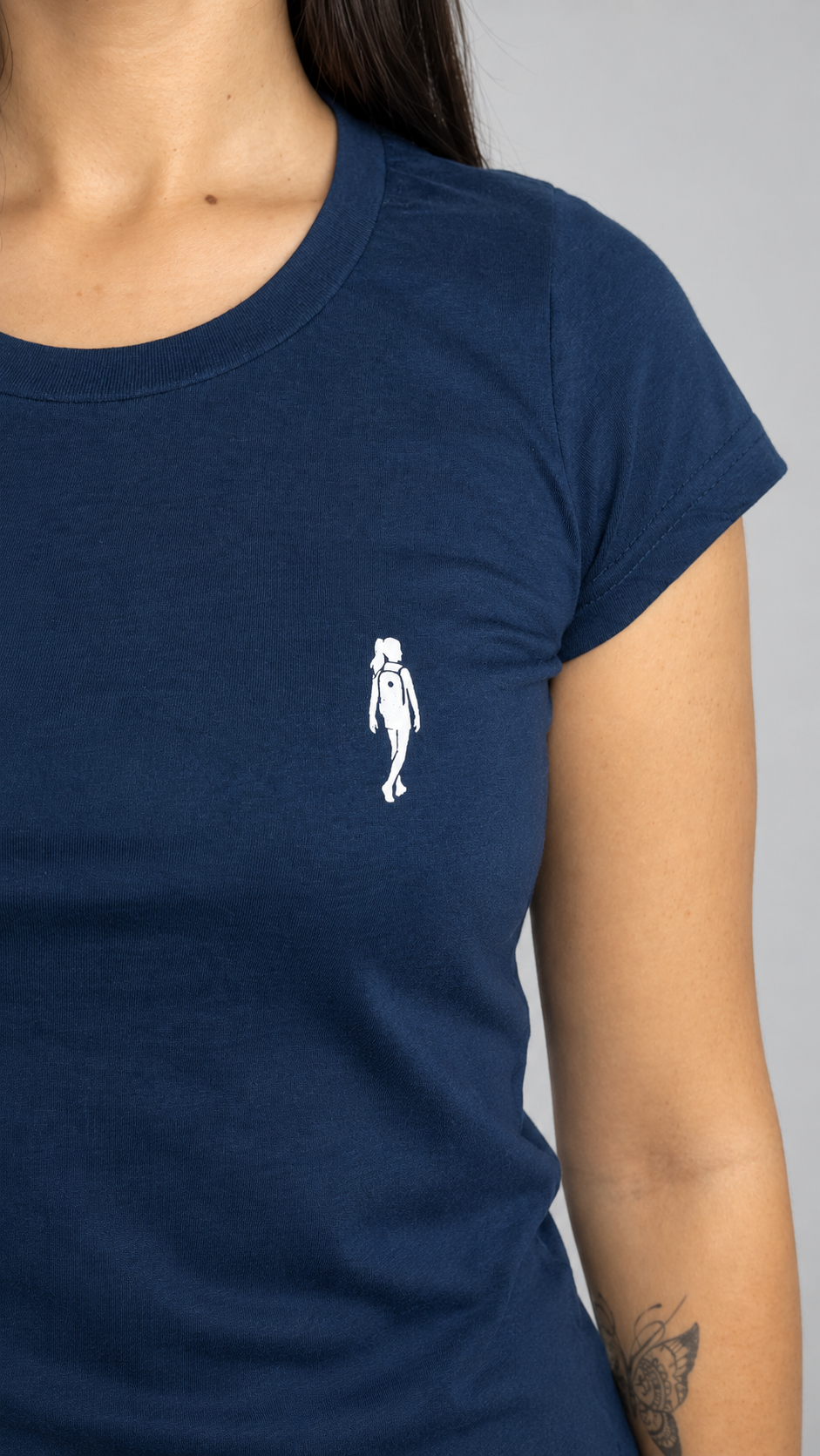 Camiseta Baby Long Missionária ADM Azul Marinho