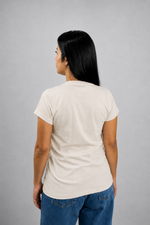 Camiseta Baby Long Off White Feminina