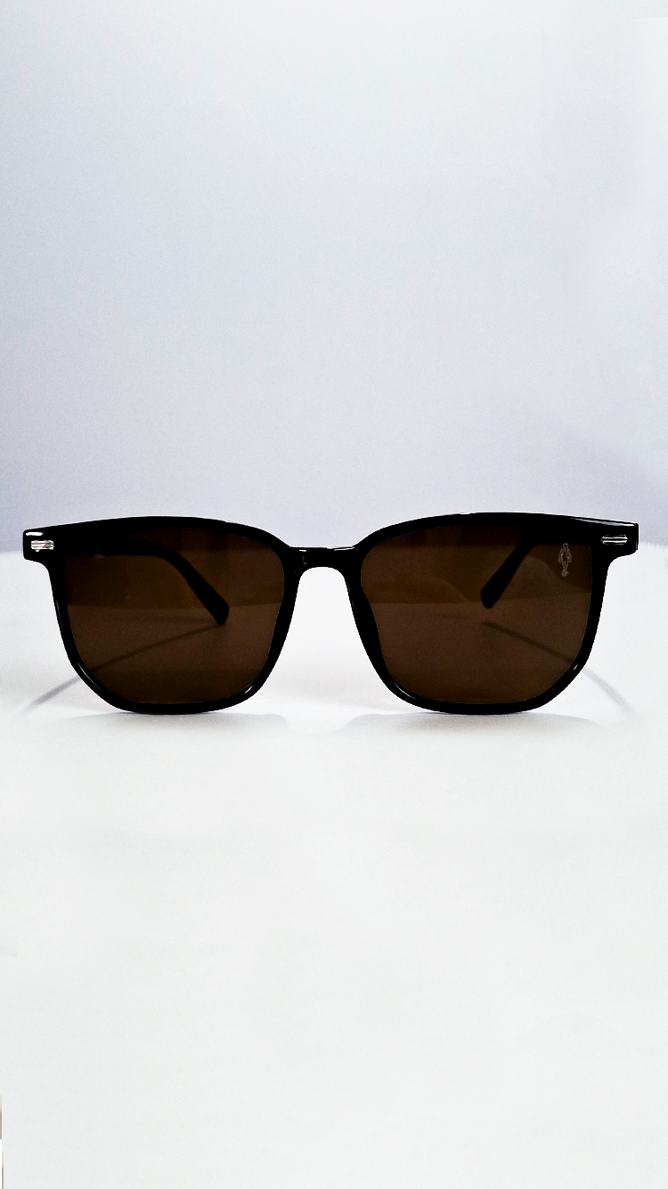 Óculos de Sol Preto Fosco Lente Marrom SL9603