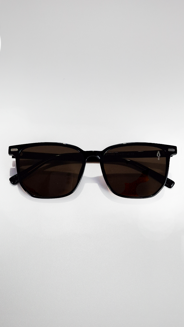 Óculos de Sol Preto Fosco Lente Marrom SL9603
