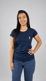 Camiseta Baby Long Missionária ADM Azul Marinho