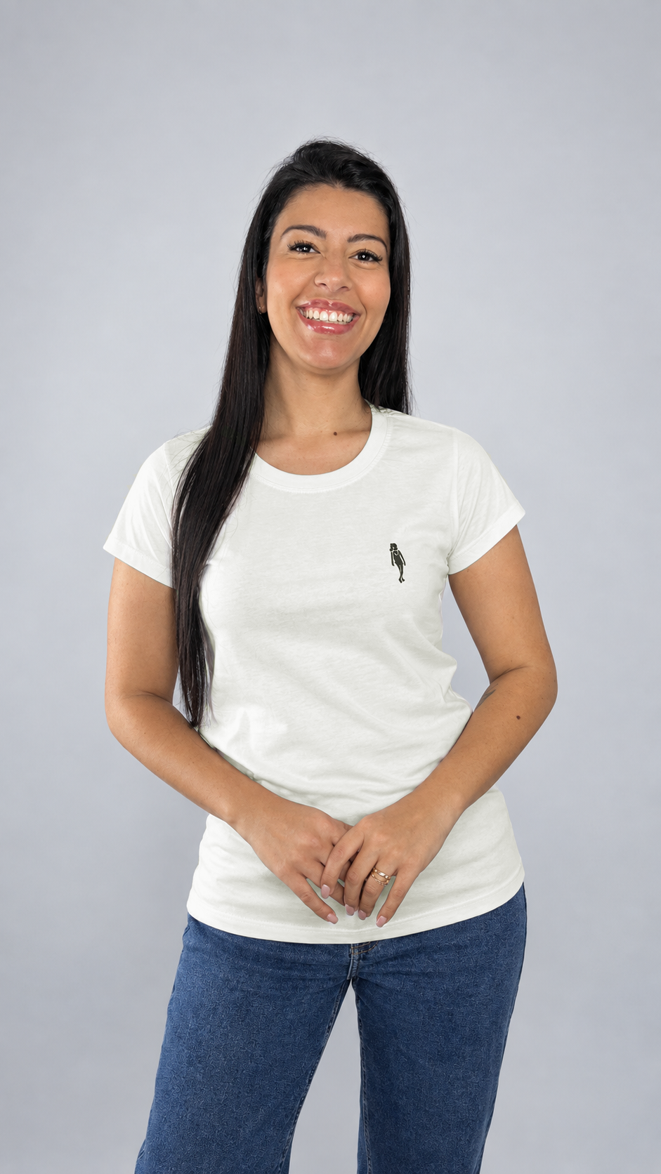 Camiseta Baby Long Missionária ADM Off White
