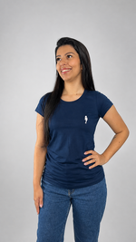 Camiseta Baby Long Missionária ADM Azul Marinho
