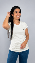 Camiseta Baby Long Missionária ADM Off White