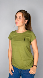 camisa baby long feminina verde oliva