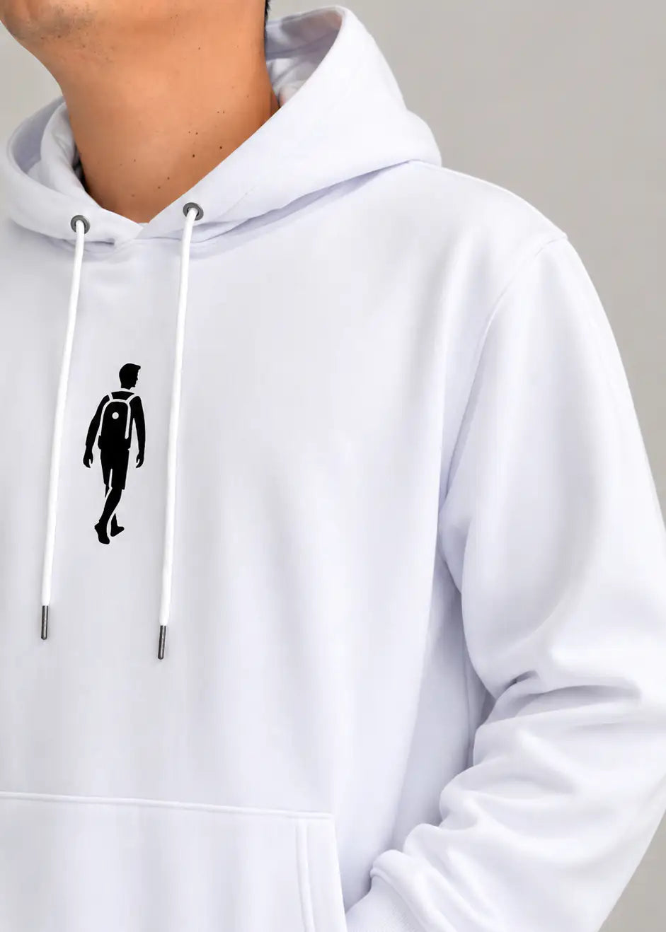 Moletom Canguru ADM Branco Masculino