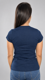 Camiseta Baby Long Missionária ADM Azul Marinho