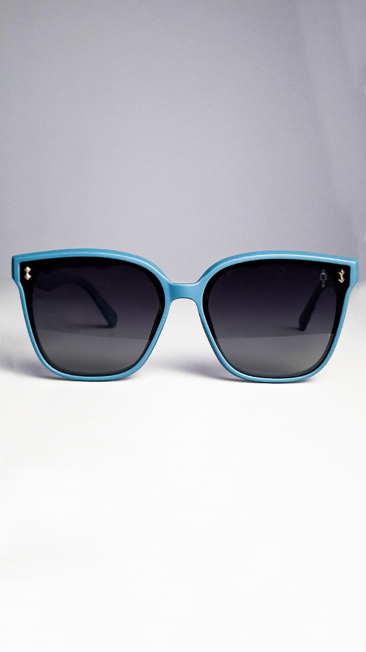 Óculos de Sol Azul Claro Lente Preta RM1015