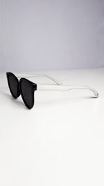Óculos de Sol Haste Branca Lente Preta RM0116