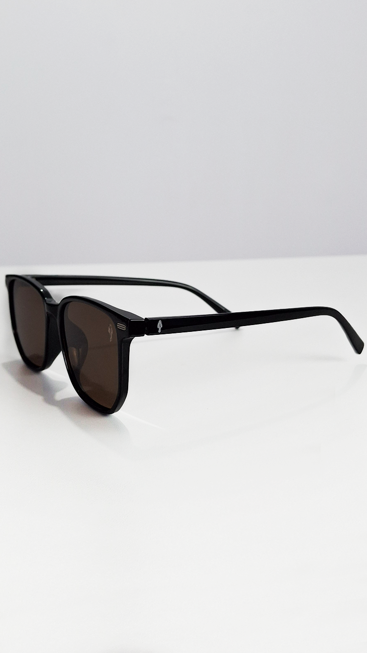Óculos de Sol Preto Fosco Lente Marrom SL9603