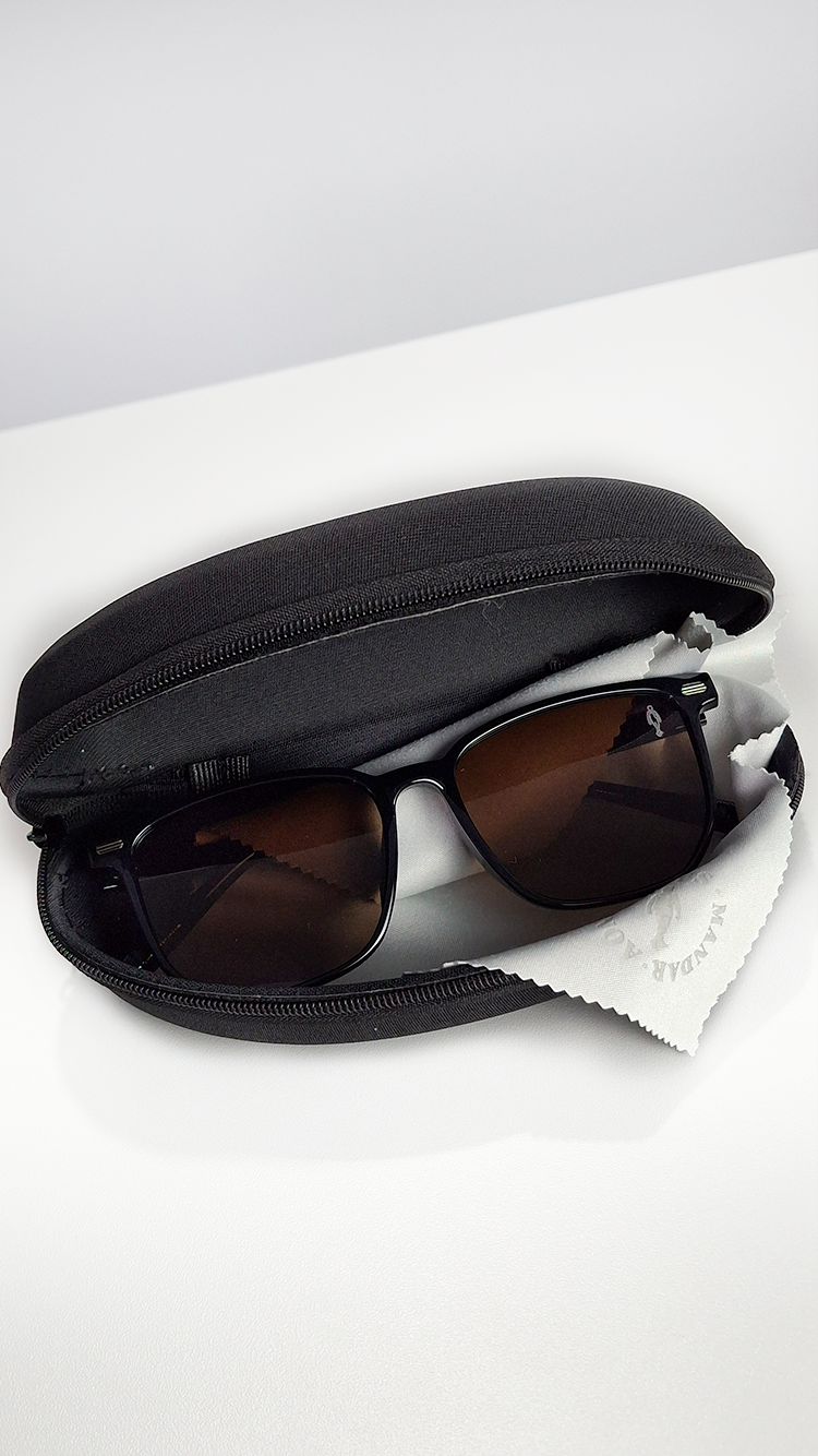 Óculos de Sol Preto Fosco Lente Marrom SL9603